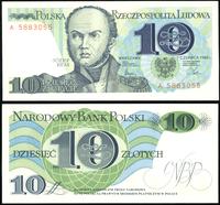 10 złotych 1.06.1982, początkowa seria A, numera