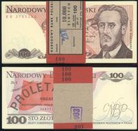 paczka 99 sztuk x 100 złotych z banderolą NBP 1.