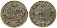 Polska, 3 grosze, 1840 MW