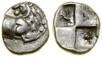 hemidrachma (386–338 pne), Aw: Popiersie lwa bie