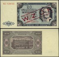 20 złotych 1.07.1948, seria KE, numeracja 713672