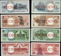 Polska, komplet obiegowych banknotów serii miasta polskie, 1.03.1990