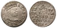 trojak 1586, Ryga, odmiana z małą głową króla, ł