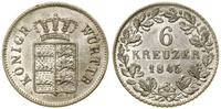 6 krajcarów 1845, piękne, delikatna patyna, AKS 