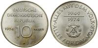 10 marek 1974, Berlin, 25 lat NRD, nowe srebro, 