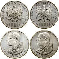 zestaw: 2 x 1.000 złotych 1983, Warszawa, Jan Pa