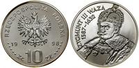 10 złotych 1998, Warszawa, Zygmunt III Waza (158