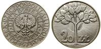 20 złotych 1973, Warszawa, chude drzewo - PRÓBA 