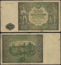 500 złotych 15.01.1946, seria B, numeracja 20895