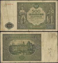 500 złotych 15.01.1946, seria G, numeracja 43837