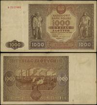 1.000 złotych 15.01.1946, seria B, numeracja 211