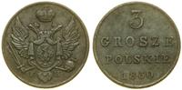 Polska, 3 grosze polskie, 1830 FH