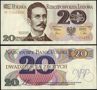 20 złotych 1.06.1982, seria M, numeracja 1100255