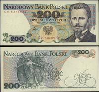 200 złotych 1.06.1986, początkowa seria CR, nume