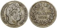 Francja, 5 franków, 1839 A