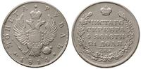 rubel 1814/ПC, Petersburg, moneta czyszczona, Bi