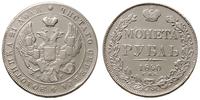 rubel 1840/HГ, Petersburg, moneta czyszczona, Bi