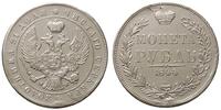 rubel 1844/MW, Warszawa, moneta czyszczona, Plag
