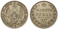 rubel 1849/ПA, Petersburg, moneta czyszczona, Bi