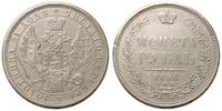 rubel 1856/ФБ, Petersburg, moneta czyszczona, Bi