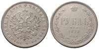 rubel 1878/HФ, Petersburg, moneta czyszczona, Bi