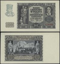 20 złotych 1.03.1940, seria K, numeracja 7618560