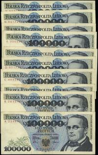 zestaw: 10 x 100.000 złotych 1.02.1990, serie: A