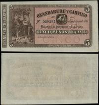 5 pesos 1.12.1867, seria A, numeracja 009295, za