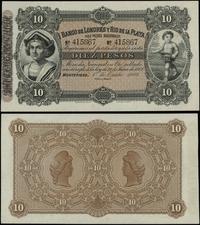 10 pesos 1.01.1883, numeracja 415867, piękne, Pi