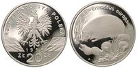 20 złotych 1996, Jeż, moneta w kapslu, bardzo ła
