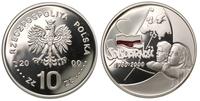 10 złotych 2000, Solidarność, moneta w kapslu, b