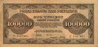 100.000 marek polskich 30.08.1923, odmiana kolor
