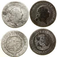 Polska, zestaw: 2 x złotówka (4 grosze), 1766