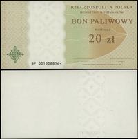 Polska, bon paliwowy - 20 złotych (blanco), 2001