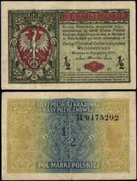 Polska, 1/2 marki polskiej, 9.12.1916