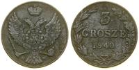 Polska, 3 grosze, 1840 MW