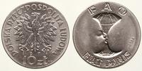 10 złotych 1971, PRÓBA FAO - FIAT PANIS, miedzio