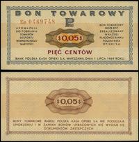 Polska, bon na 5 centów, 1.07.1969