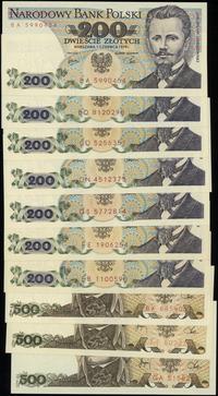 Polska, zestaw 10 banknotów, 1979–1988