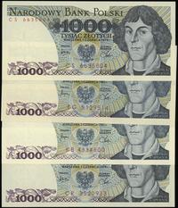 Polska, zestaw: 4 x 1.000 złotych, 1979–1982