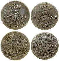 Polska, lot 2 x 1 grosz, 1792 MV / 1793 MV