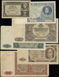 Polska, zestaw 6 banknotów, 1930–1948