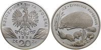 20 złotych 1996, Warszawa, Jeż – Erinaceus europ