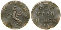 3 fenigi 1808 (?), Strzałów, ciemna patyna, niec