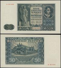 50 złotych 1.08.1941, seria D, numeracja 9814999