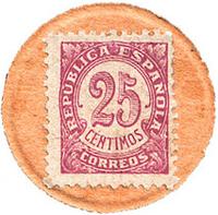 25 centimos 1938, Pick 96D