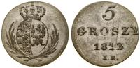 5 groszy 1812 IB, Warszawa, małe cyfry daty, ład