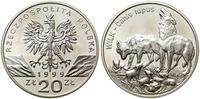 20 złotych 1999, Warszawa, Wilk – Canis lupus, s