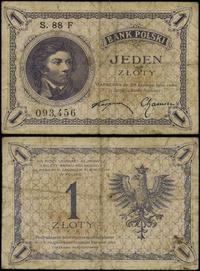 1 złoty 28.02.1919, seria 88 F, numeracja 093456