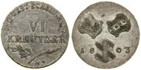 Austria, 6 krajcarów, 1803 H